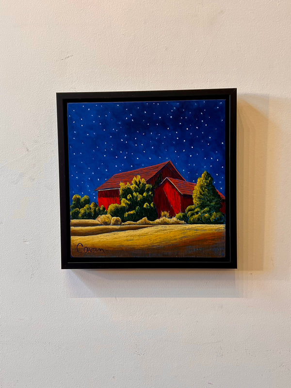 Starlight On The Barns | 12” x 12”