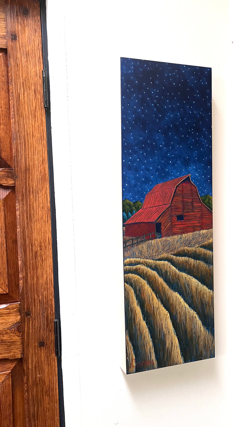 A Starlit Barn | 12” x 36”