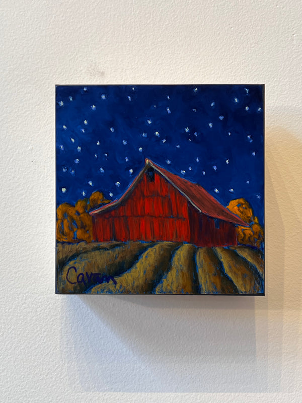 Starlight On The Barn| 6” x 6”